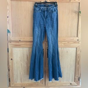 Judy blue super flare wide leg Y2K 90s contemporary boho rodeo denim jeans